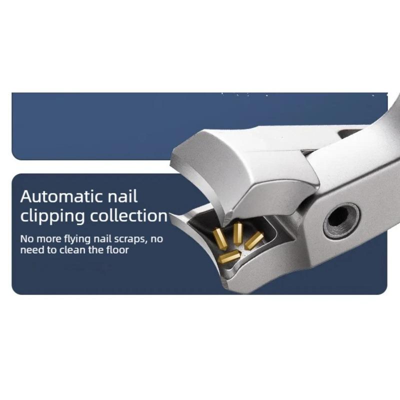 Curved Head Anti-splash Toenail Clippers Large Opening Design Professional Nail Cutter for Thick Hard Toenails Elderly Use