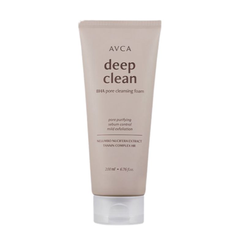 AVCA Pore Deep Clean BHA Cleansing Foam Exfoliating Pore Care Facial Cleanser 200ml 1