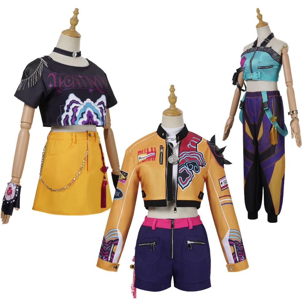 Rumi Zoey Mira Cosplay KPop Demon Costume Hunters Jacket Shorts Skirt Pants Convention Halloween Christmas Kostume