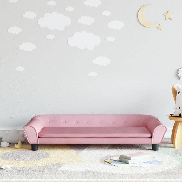 VidaXL Children's Sofa Pink 100x50x26 Cm Velvet, Mini Sofa, Mini Sofa Chair, Mini Sofa for Children, Sofa of 3196396