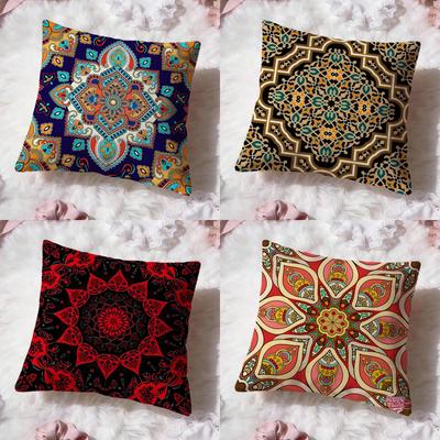Bohemian Ethnic Decorative Cushion Cover Premium Comfort Reversible Pillow Cove -Two In One Design for Any Room & Car Interior