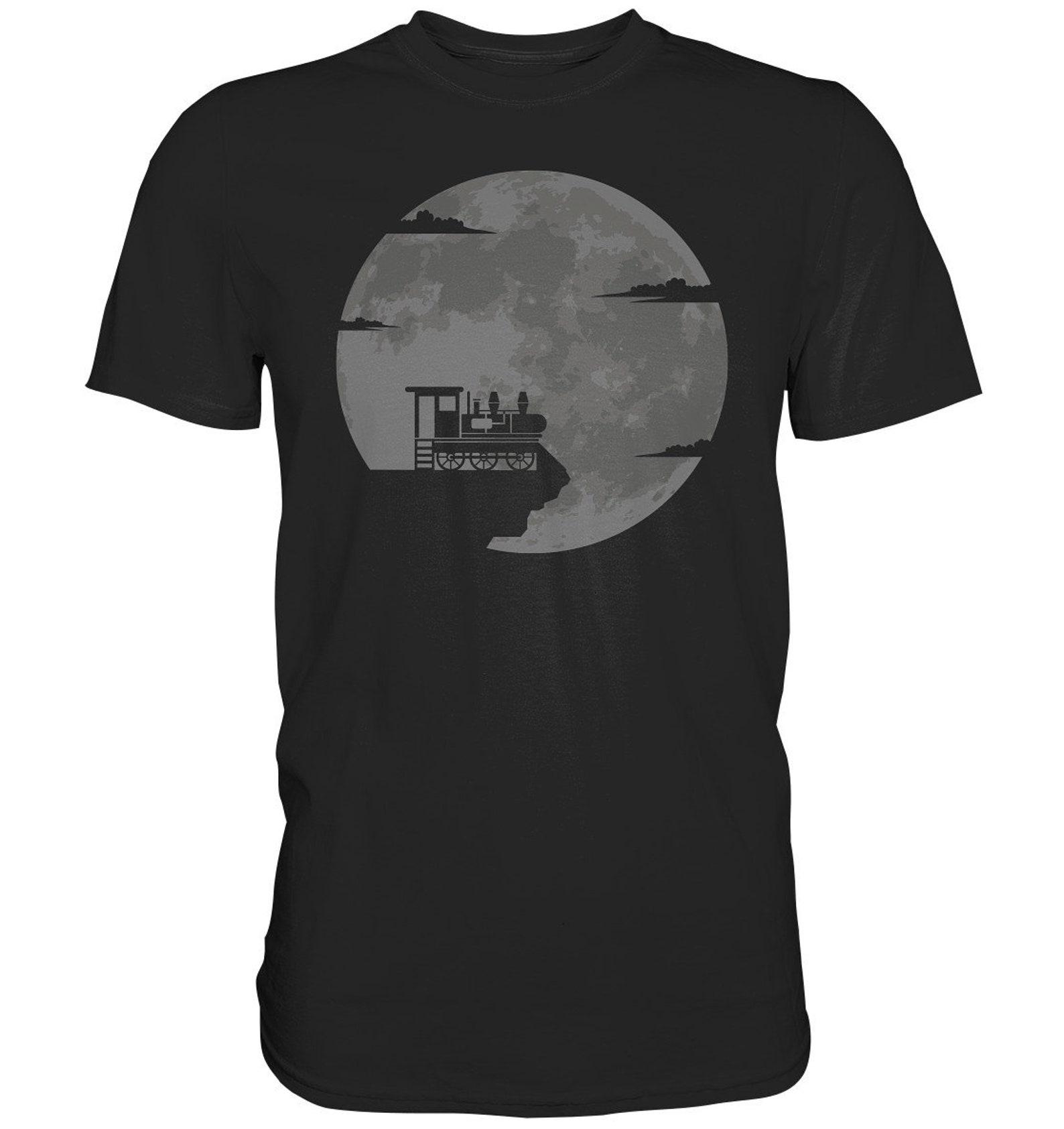 Railway Full Moon Railway Worker Trains Gift Locomotives T-Shirt - Premium Shirt M