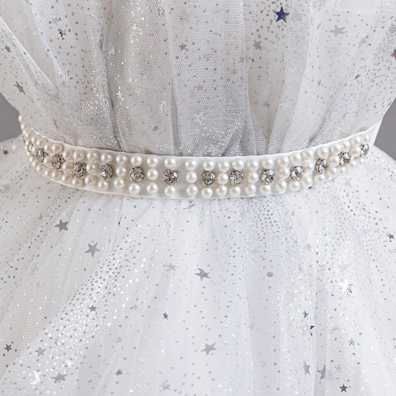 Children's Dress Princess Dress Wedding Bridesmaid Wedding Dress Fluffy Dress Lace Trail Gown Children's Wear