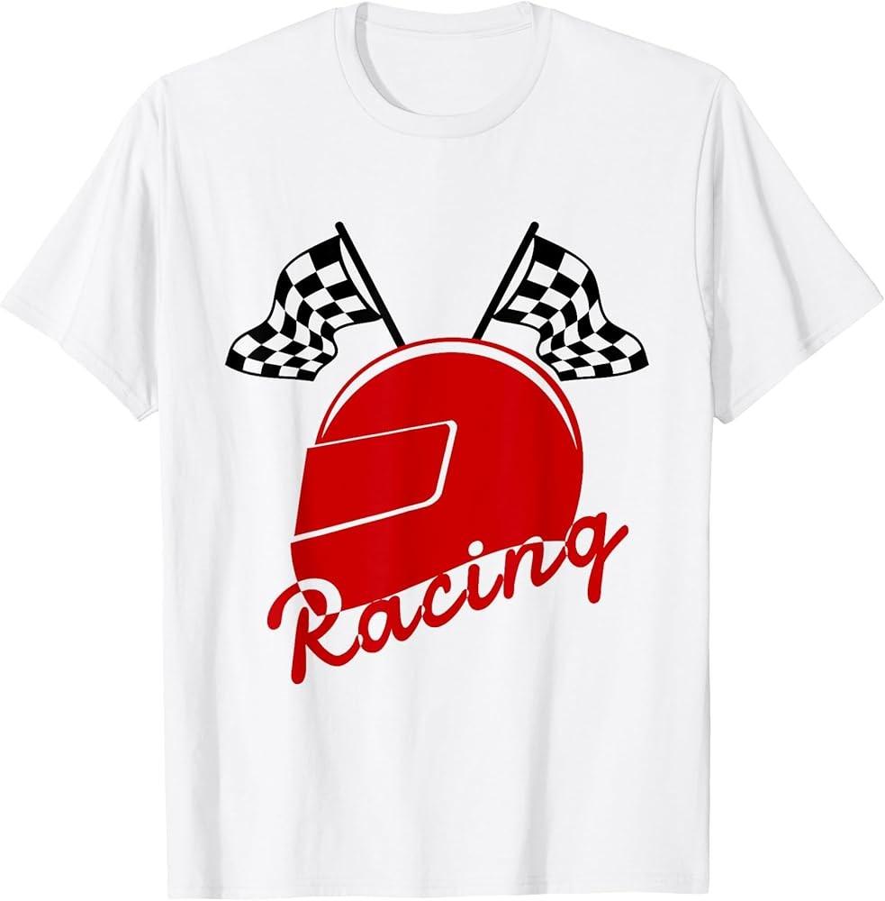 Racing Car Flag Funny Racer Race Lover Driver Gift T-Shirt Unisex T-Shirt XXXXL