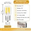 Microwave Oven Light Bulb 3W 125V E17 LED Bulb T22 (40W Equivalent), E17 Base LED Tubular Filament Bulb for Oven Stove Top Range Hood Appliance