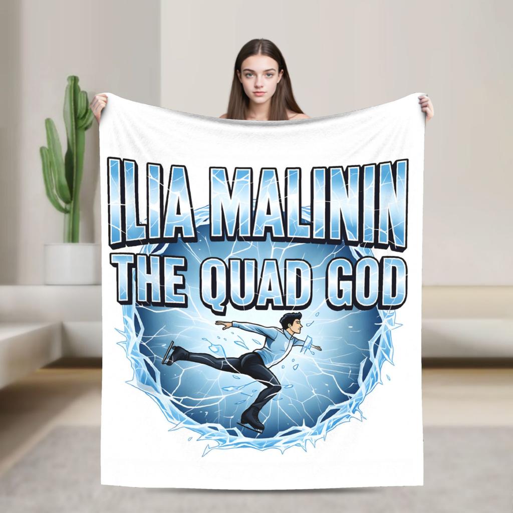 Ilia Malinin Blanket Warm Soft  Throw Blanket Winter Kids Adults Living Room Camping Bedspread