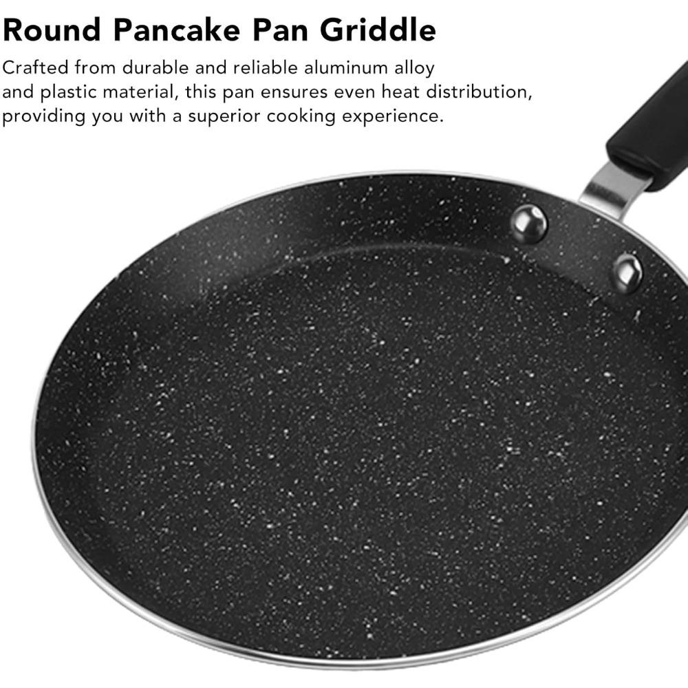 1Pcs Nonstick Crepe Pan Pancake Frying Pan Omeltte Pizza Skillet Portable Wok for Home Camping Breakfast Kitchen Cooking Tools