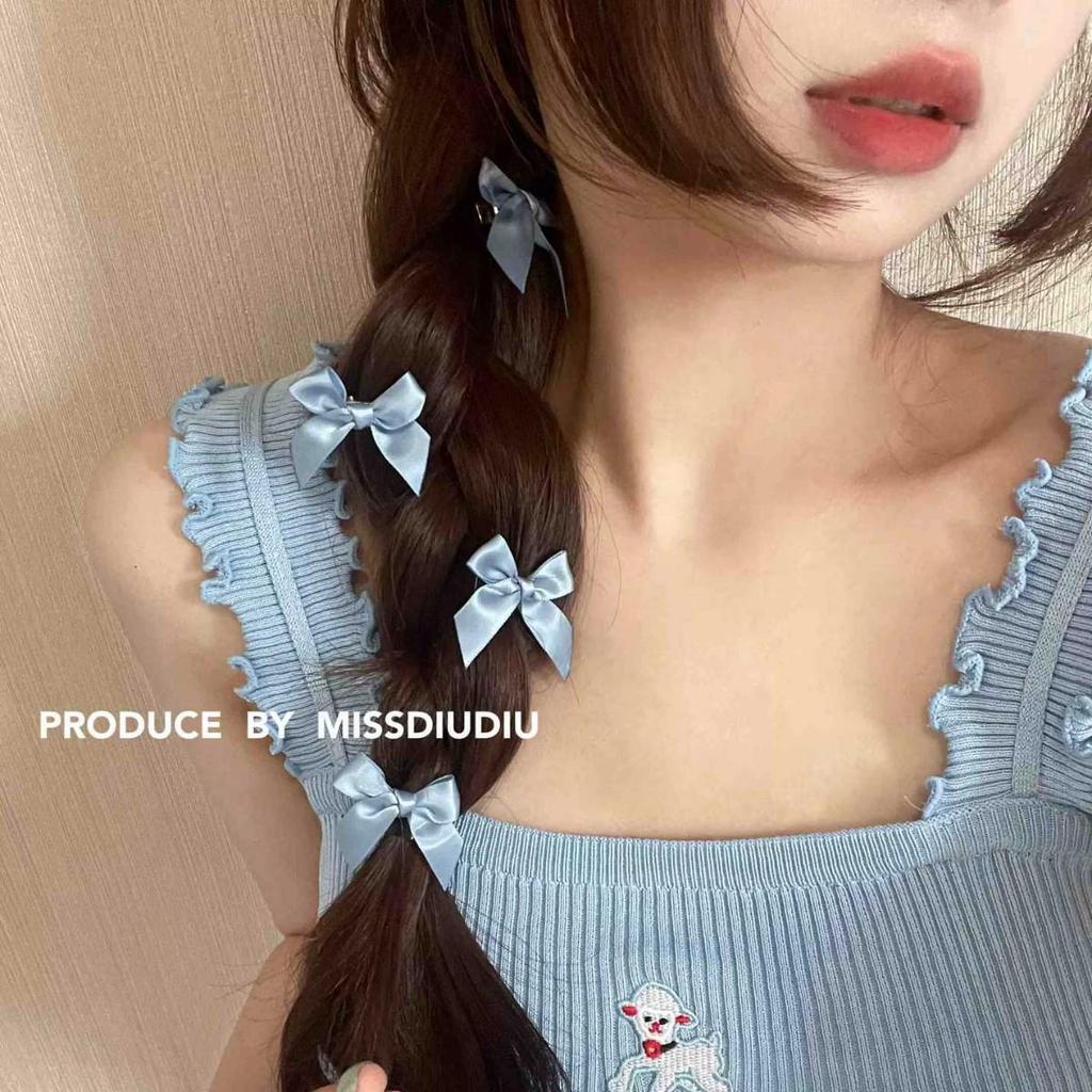 Rosa Schleifen-Haarnadeln im Ballettstil: 6er-Pack Kleine Schleifen-Haaraccessoires für Bühnenauftritte