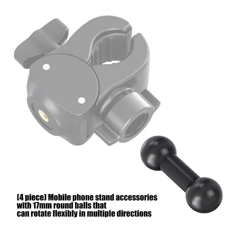 4Pcs Plastic 17mm Ball Adapters Plastic Extension Bar Suitable for Motorcycle Mounts Phone Action Camera Holders