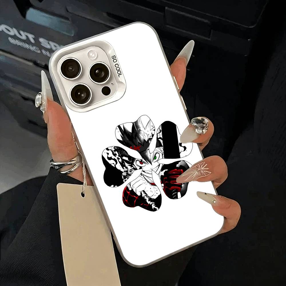 Black Clover Phone Case For IPhone 17 Air 16 15 14 13 12 11 Pro Max White Sliver Hard Cover