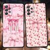 Phone Case for Samsung Galaxy A55 A53 A52 A52S A51 A41 A35 A32 A25 A23 A15 A13 A71 A72 Soft TPU Shell Bow-Knot Pink Bow Pattern