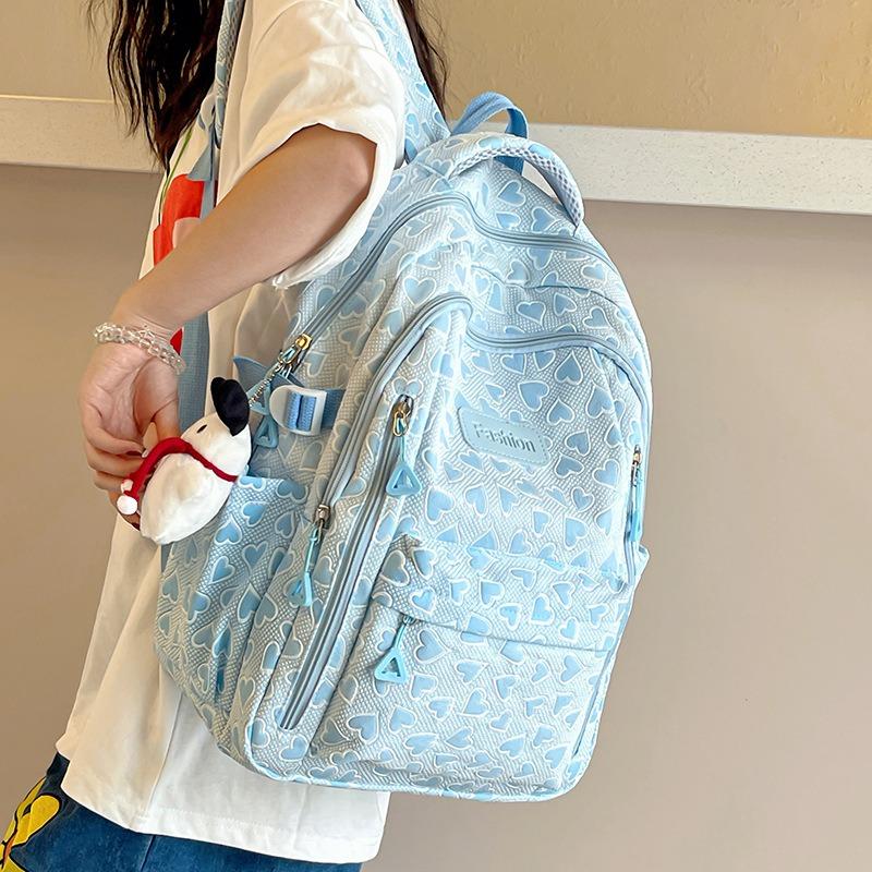 School season new campus student schoolbag female junior high school college student backpack large capacity travel leisure backpack
