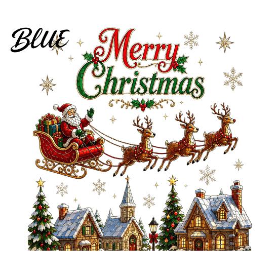 Festive Home Decorations Christmas Window Stickers, Winter Holiday Decorations, Art with Xmas Tree Decals Snowman Angel Patterns for Wall Door Office