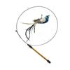 Simulation Bird Cat Toys Funny Interactive Peacock with Bell Cat Stick Toy for Kitten Playing Teaser Wand Toys Pet Cats Supplies