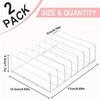 2Pcs Clear Acrylic CD Holder Organizer CD Display Rack Up To 14 Standard CD Cases Media Shelf Storage Solution