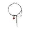 Creative Gothic Styles Necklace with Asymmetrical Heart Designs Craft from Alloy Ensuring Shine and Elegant