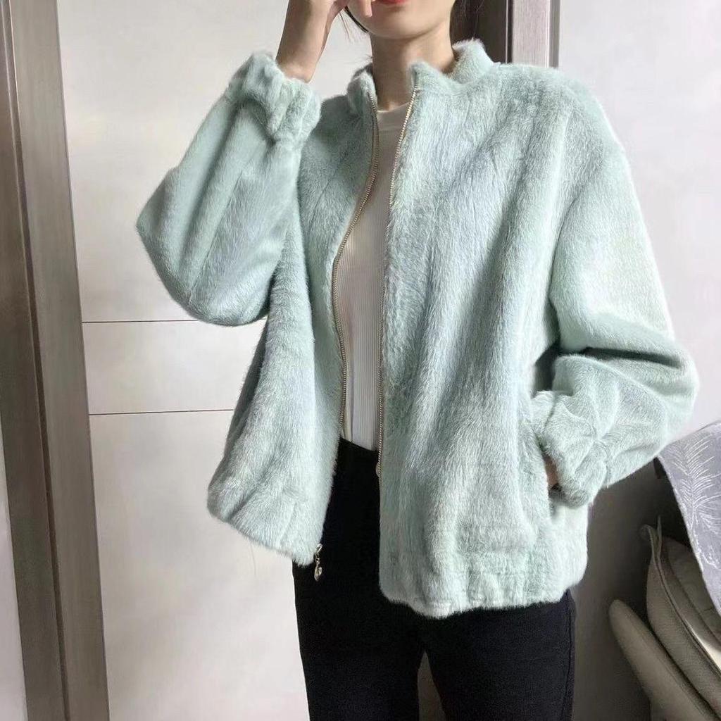 Imitation Mink Fur Short Women's Winter Coat