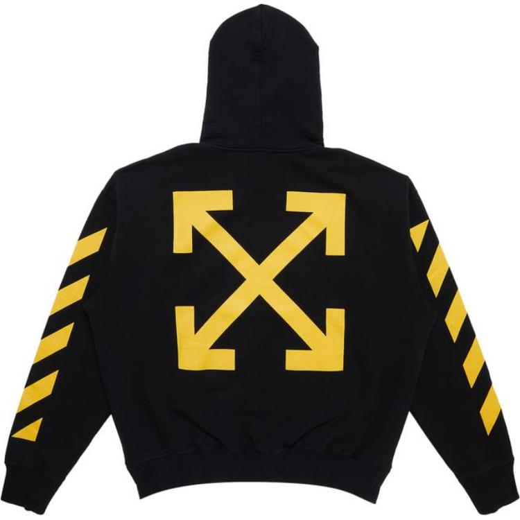 Off-White Caravaggio Printed Hoodie Black/White Men Tops OMBB085C99FLE0081001