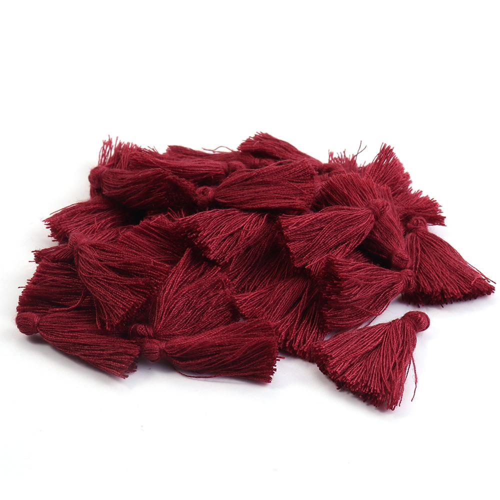 50pcs/lot 30mm Mini Cotton Tassels Colorful Tassel Charms For Jewelry Making DIY Earring Keychain Crafts Decoration Accessories