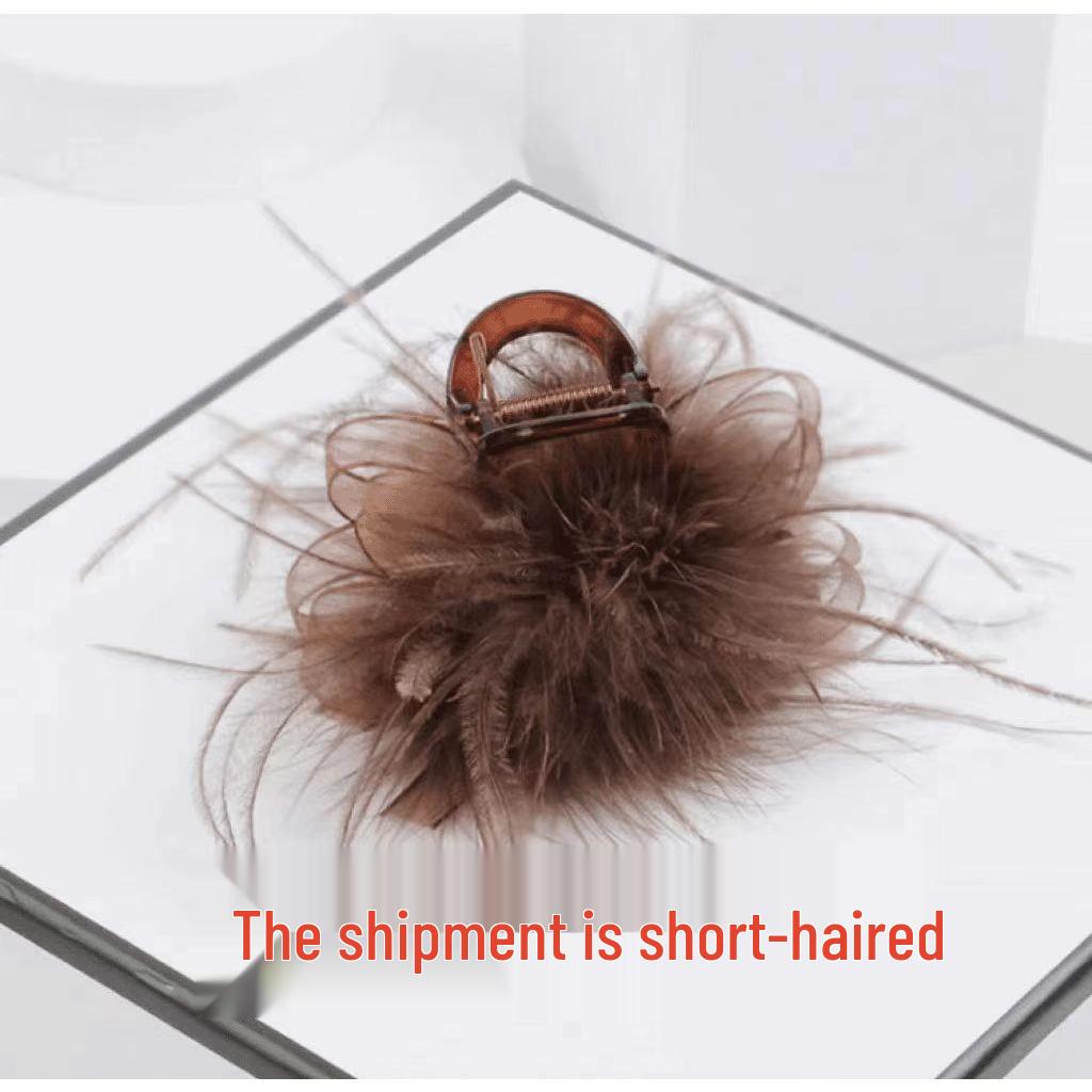 Feather Claw Clip: High-End Bow Hair Accessory for Fashionable, Trendy Looks