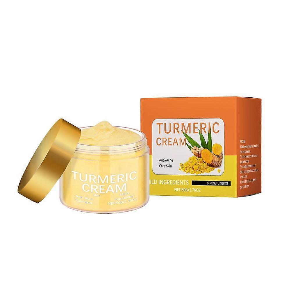 Turmeric Brightening Cream Fade Dark Spots Remove Pigmentation Smooth Fine Lines less
