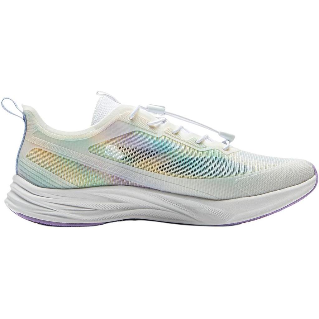 Li Ning Kinder Laufschuhe Bequem Weich Rutschfest Anti-Kick Rebound Atmungsaktiv Low-Top Unisex Sneaker Weiß YKFV046-2