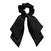 Korean Polka Dot Double Layer Scrunchie Bow Ponytail Tie Headband Hair Accessory