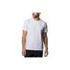 Solid Logo Ribbed Crew Neck Training Short Sleeve T-Shirt Men Tops White 1384805-100