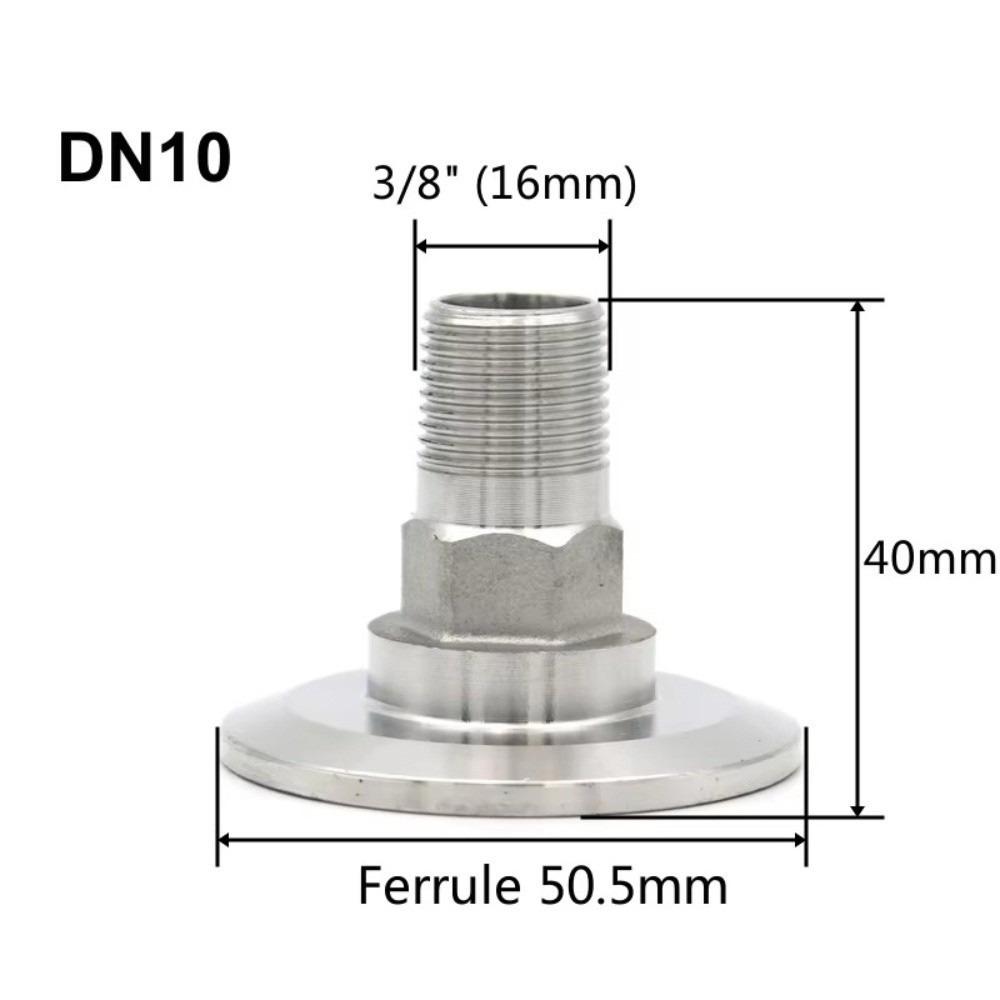 Sanitary Grade Triple Clamp Adapter SS304 Stainless Steel Sanitary Grade Fitting Fluid Systems