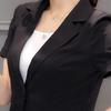 Summer Small Suit Thin Female Jacket Short Slim Candy Color Short Sleeve Suit Women Solid Color Tops
