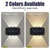 Solar LED Outdoor Wall Light Waterproof Dusk To Dawn Fence Lamp for Garden Yard Porch Pathway Up and Down Luminous Lighting
