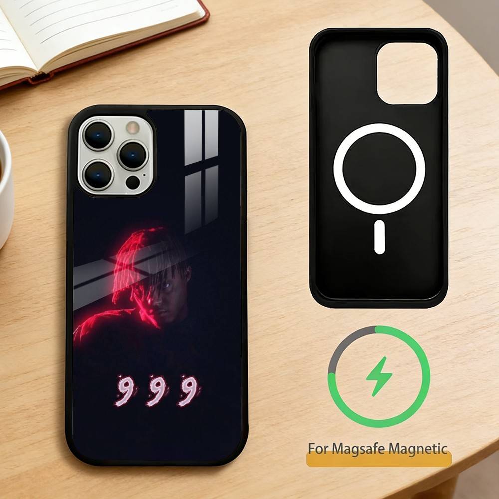 Coque de téléphone pour iPhone 14,16,15,13,17,12,Plus,Pro,Max Rapper J-Juice W-wrld Magnétique Pour Magsafe Housse Givrée