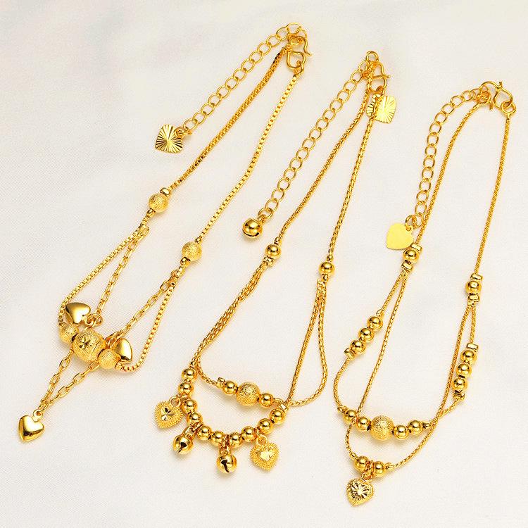 

Gold-Plated Korean Heart Bell Anklet – Durable, Fashionable Jewelry for Women