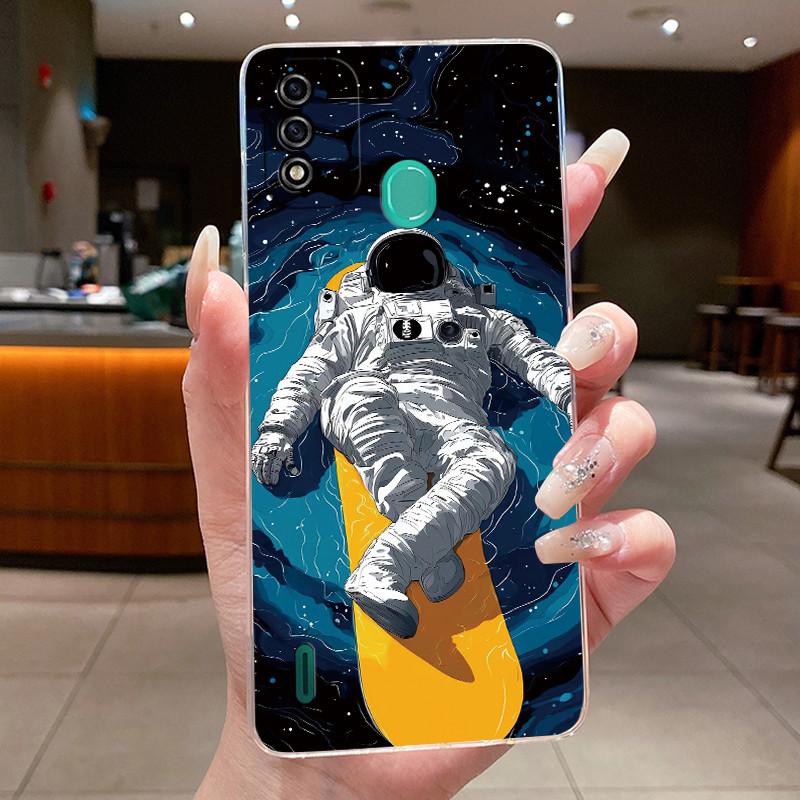 Casing For ITEL A48 Aesthetic Luxury Cute Cool Boys Girls Soft Silicone Phone Case Back Cover For ITEL A48 Transparent TPU Shell
