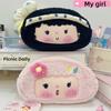 Cartoon Plush Pencil Case Large Capacity Student Pen Bag Girls Cute Soft Stationery Storage