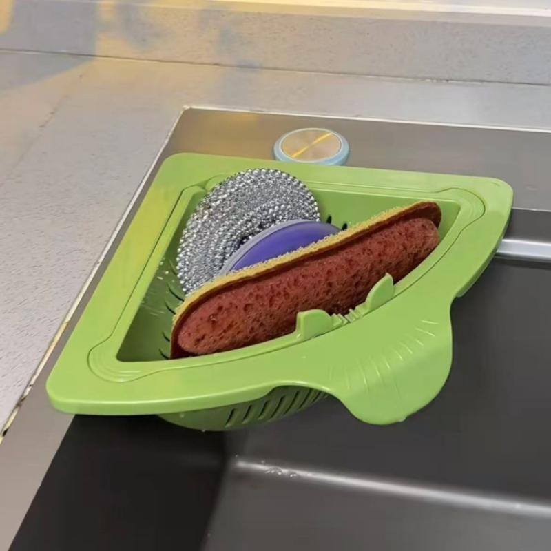 Rohový odkapávač dřezu Magnetický kuchyňský úložný stojan Odkapávací košík na odpadky Potravinový odpad Zbytky