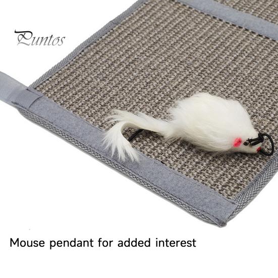 Tampă de zgâriat pisici cu jucărie pentru șoarece Pilă de unghii din sisal natural Tampă de zgâriat Protejează picioarele mobilierului Instalare ușor pentru piciorul de masă