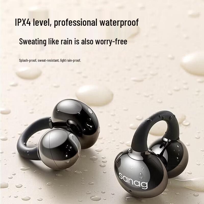 SANAG AI Bone Conduction Concept Ear Clip Bluetooth Sport Earbuds