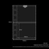 A8 Custom Minimalist PP Twill 5-Hole Transparent Ring Binder Shell for Journals