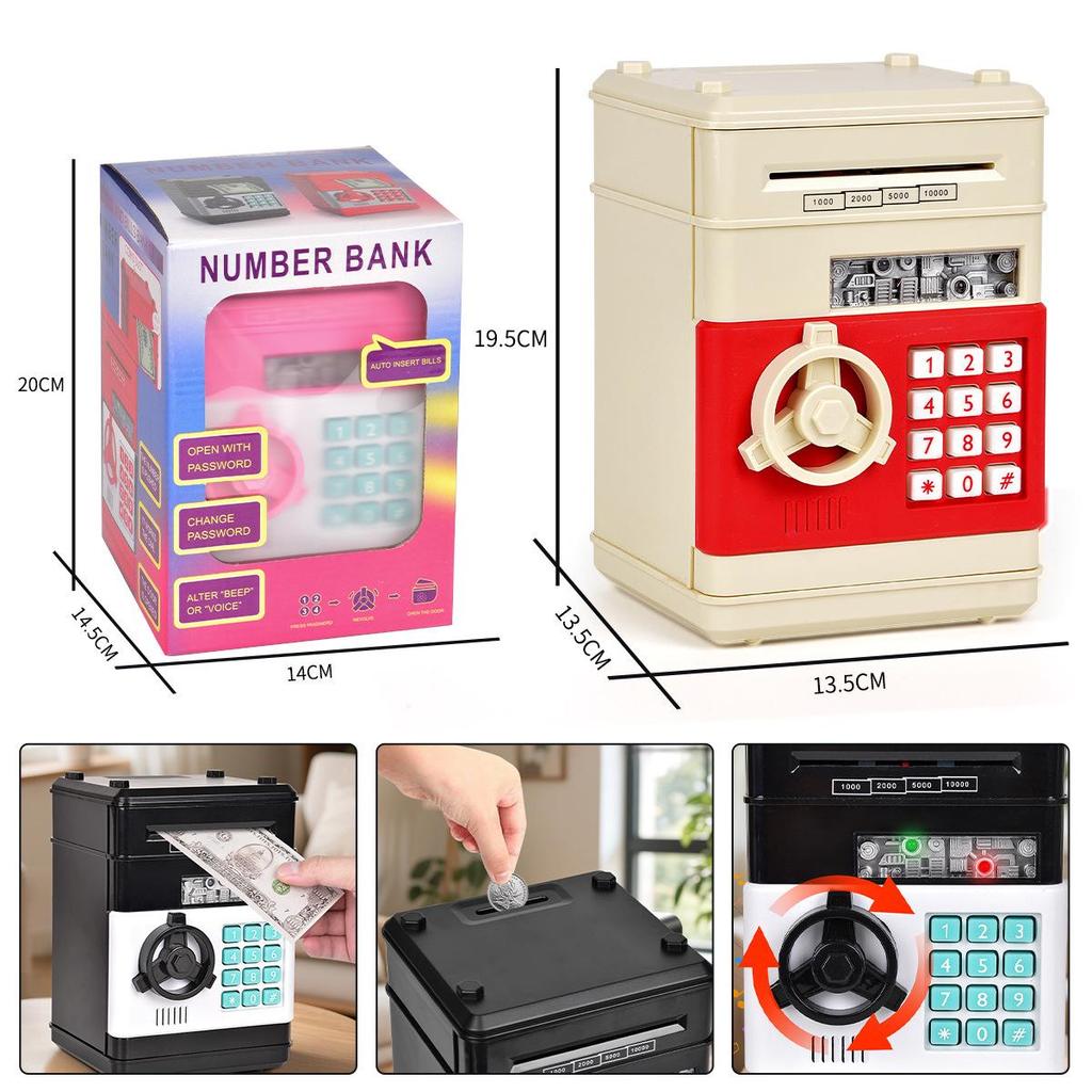 Children's Mini Coin Bank: Safe and Interactive Savings Toy for Early Education