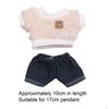 Mini 17cm 6inch Doll Clothes Set Costume Cute Clothing for Ages 5 6 7 8 Blue