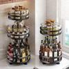 360° Rotating Kitchen Spice Rack & Storage Shelf for Oil, Salt, Sauce, and Vinegar