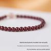 Niche Natural Garnet Stone Beaded Bracelet Unisex Gift DIY