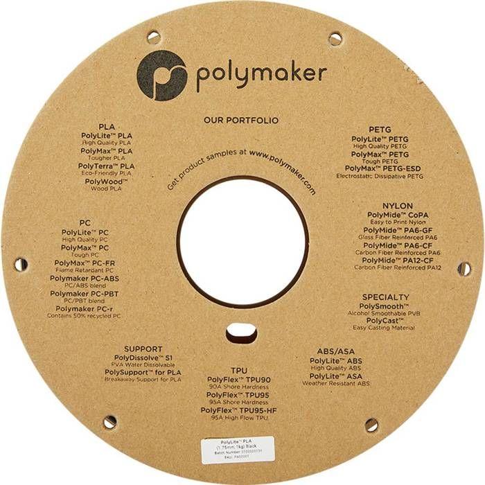 Polymaker PA02001 PolyLite Filament PLA 1.75 mm 1000 g noir 1 pc(s)