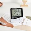 LCD Time Desktop Table Clocks Thermometer Hygrometer Meter Digital Dual Probe Temperature Sensor Weather Clock