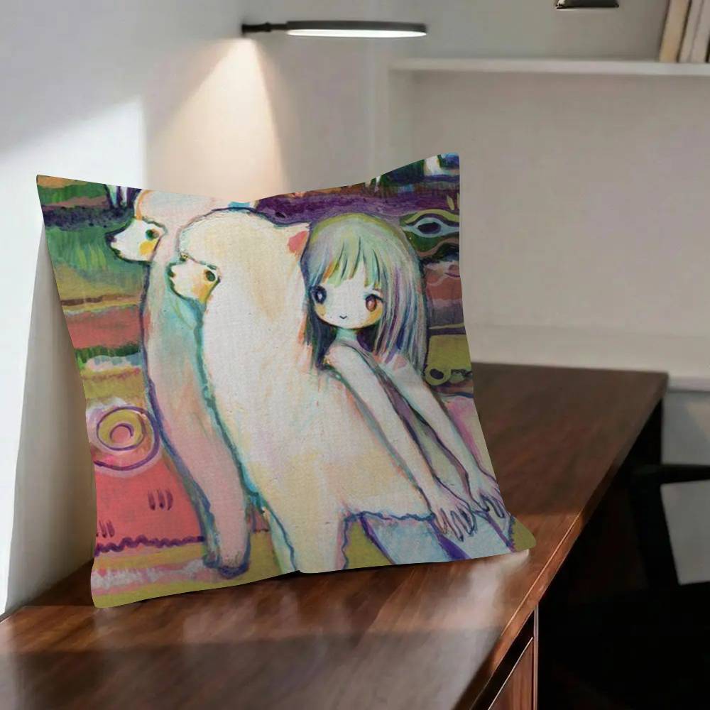 ANIME K-Kikuos Art Album Maple Design Cushion Cover Happy Autumn Harvest decor Holiday Decorati Pillow Cover
