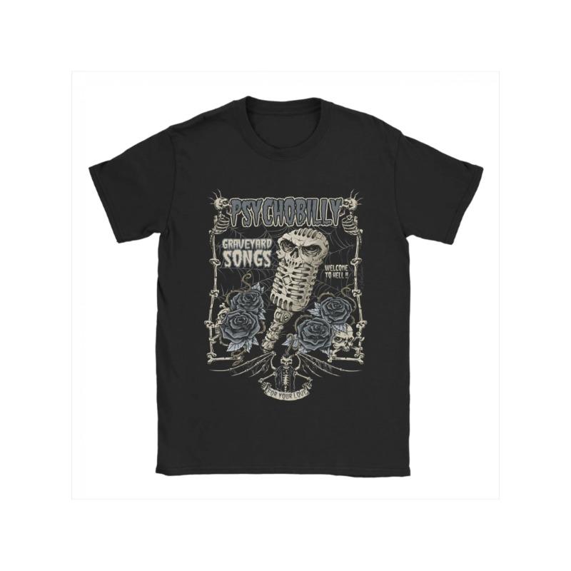 Unisex Tshirts Band Psychobilly Novelty Cotton Tees Short Sleeve T Shirts Crew Neck Clothing Adult