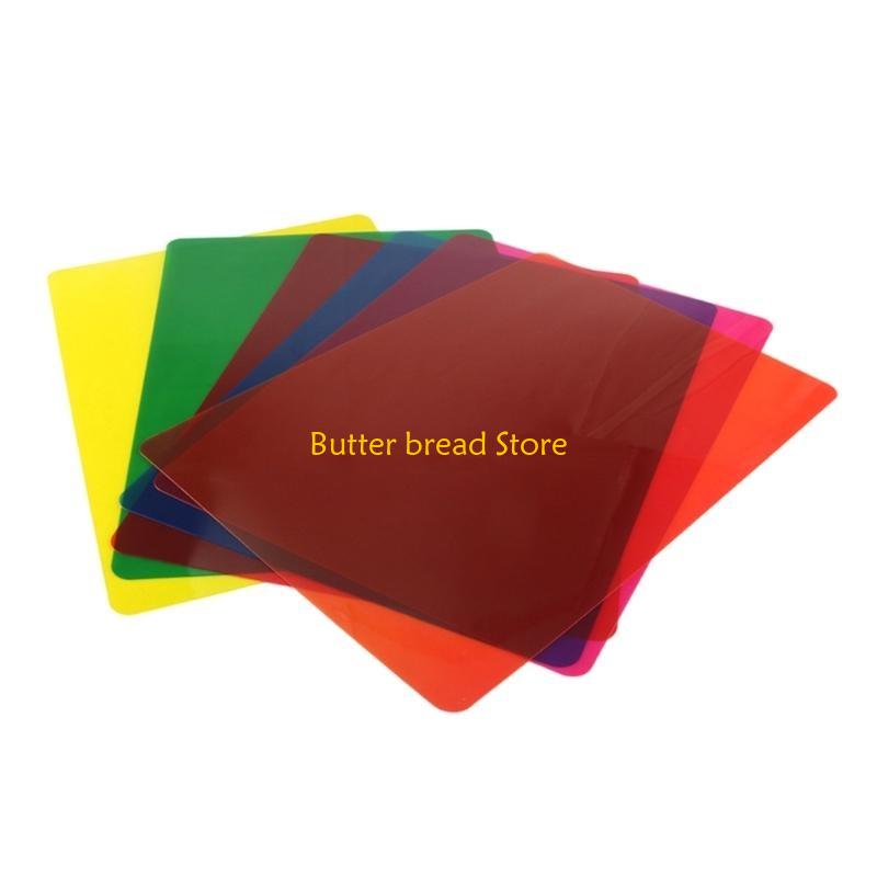 W89C Pack Of 6/8Pcs Guided Reading Strips Highlight Strips PVC Bookmarks Colorful Highlight Strips Reading Aid For Kid Adult