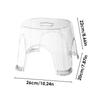 Sgabello da Bagno Antiscivolo Trasparente Sgabello per Cambiare Scarpe Toilette Basso in Plastica Addensata per Bagno Comodino