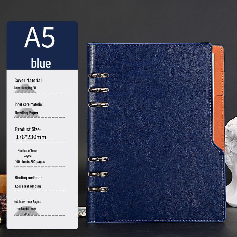 A5 Hollow-Out Loose-Leaf PU Notebook with Custom Logo Option